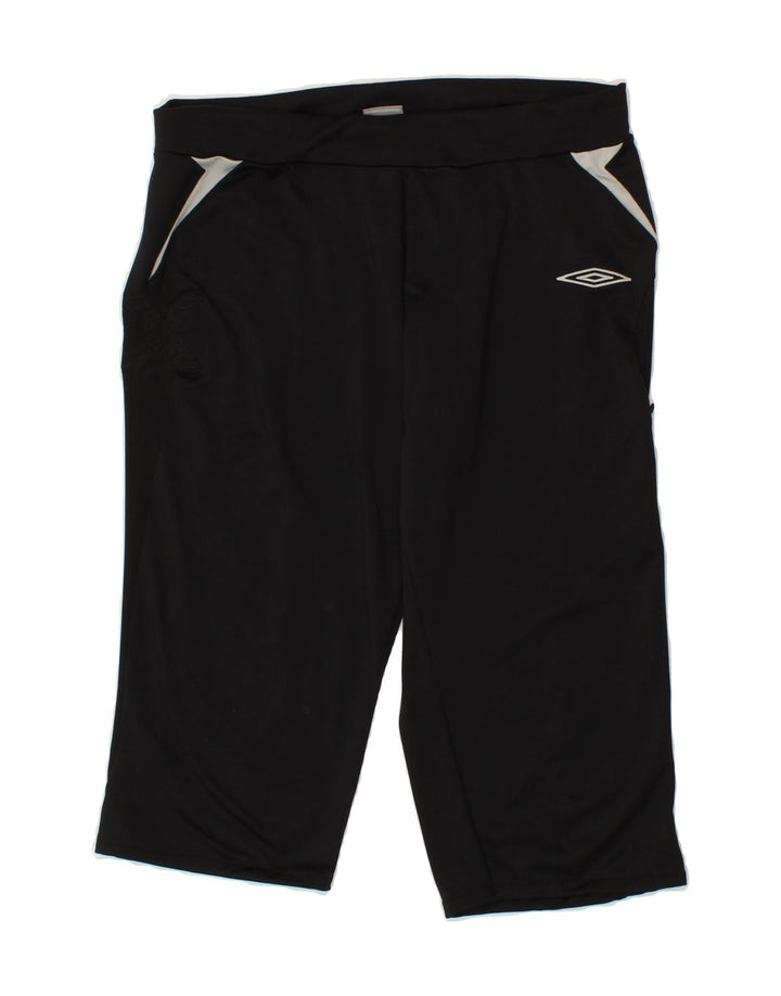 UMBRO Womens Bermuda Sport Shorts UK 14 Medium Black Vintage Umbro and Second-Hand Umbro from Messina Hembry 