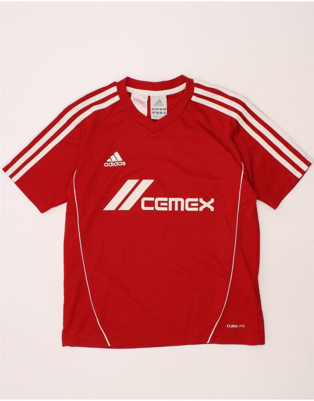 ADIDAS Boys Graphic T-Shirt Top 9-10 Years Red Polyester Vintage Adidas and Second-Hand Adidas from Messina Hembry 