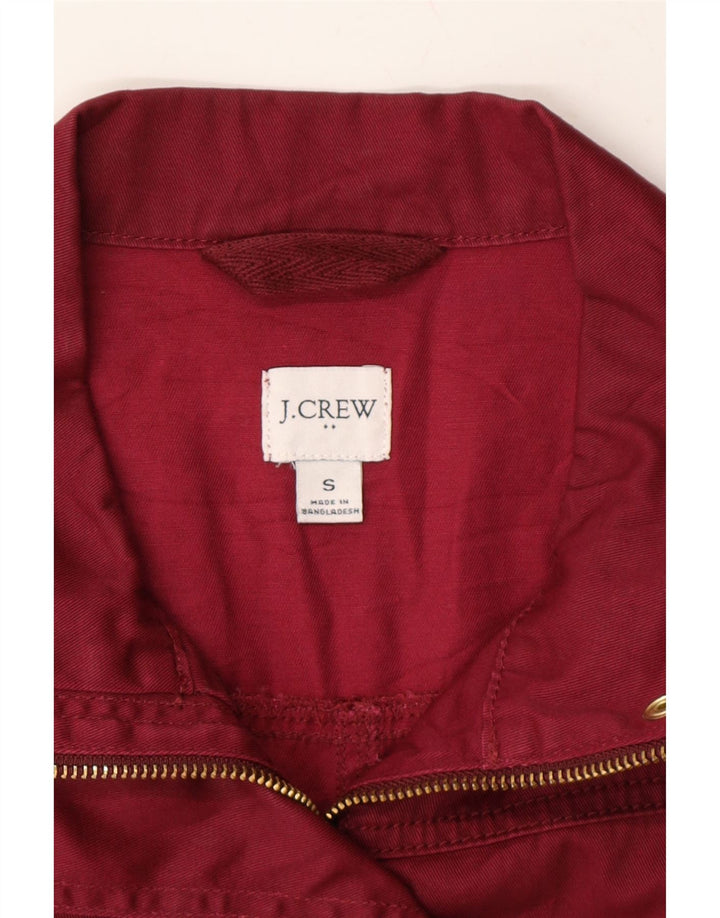 J. CREW Womens Utility Jacket UK 10 Small Burgundy Cotton Vintage J. Crew and Second-Hand J. Crew from Messina Hembry 