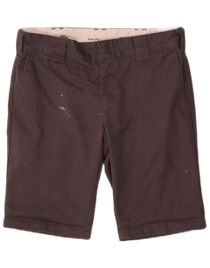 DICKIES Mens Slim Fit Chino Shorts W30 Medium Grey Cotton
