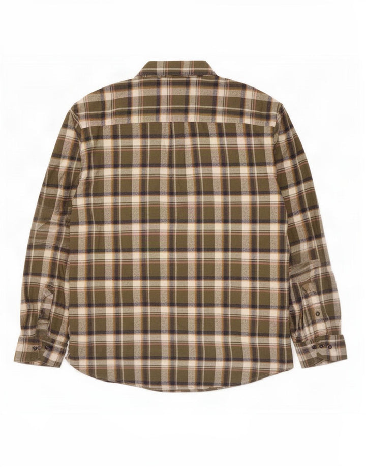 Marks & Spencer Mens Flannel Shirt 2XL Green Check Cotton