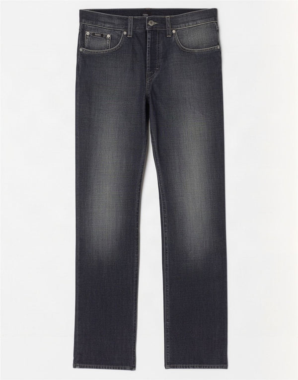 Jeans dritti da uomo Hugo Boss W31 L32 cotone blu navy