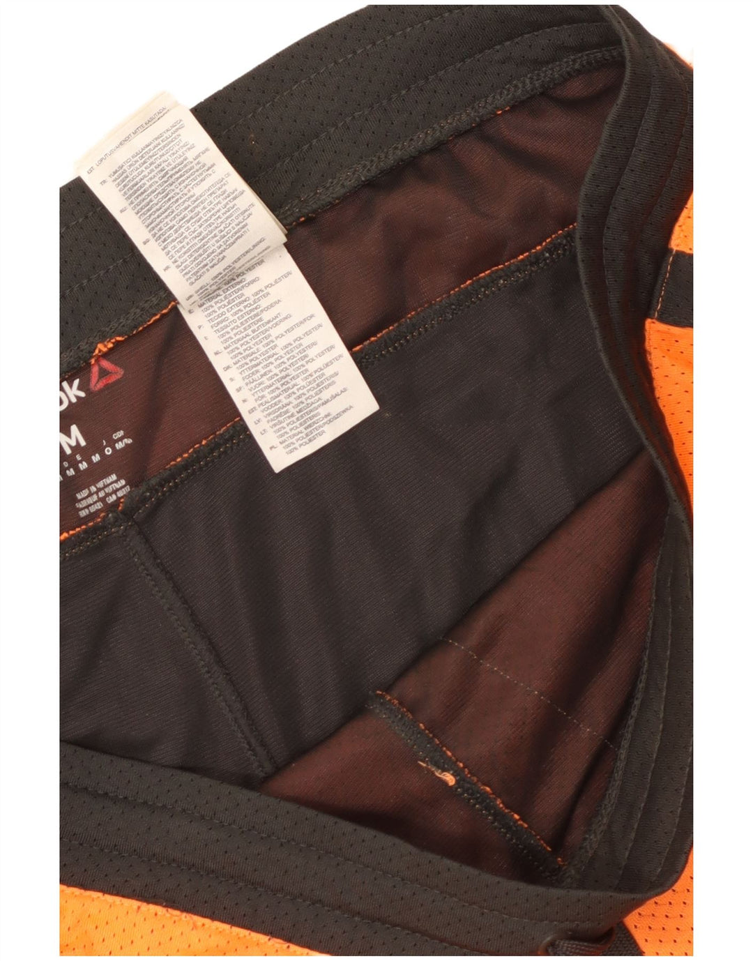 Reebok Herre grafiske sportsshorts Medium Orange Colourblock Polyester