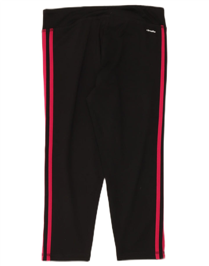 Adidas Womens Climalite Crop Leggings UK 12/14 Medium  Black Polyester