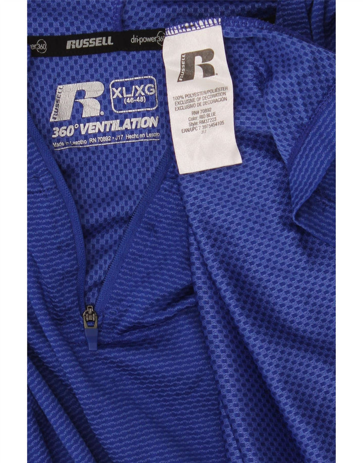 Tuta da uomo pullover con cappuccio Russell Athletic Top XL poliestere blu