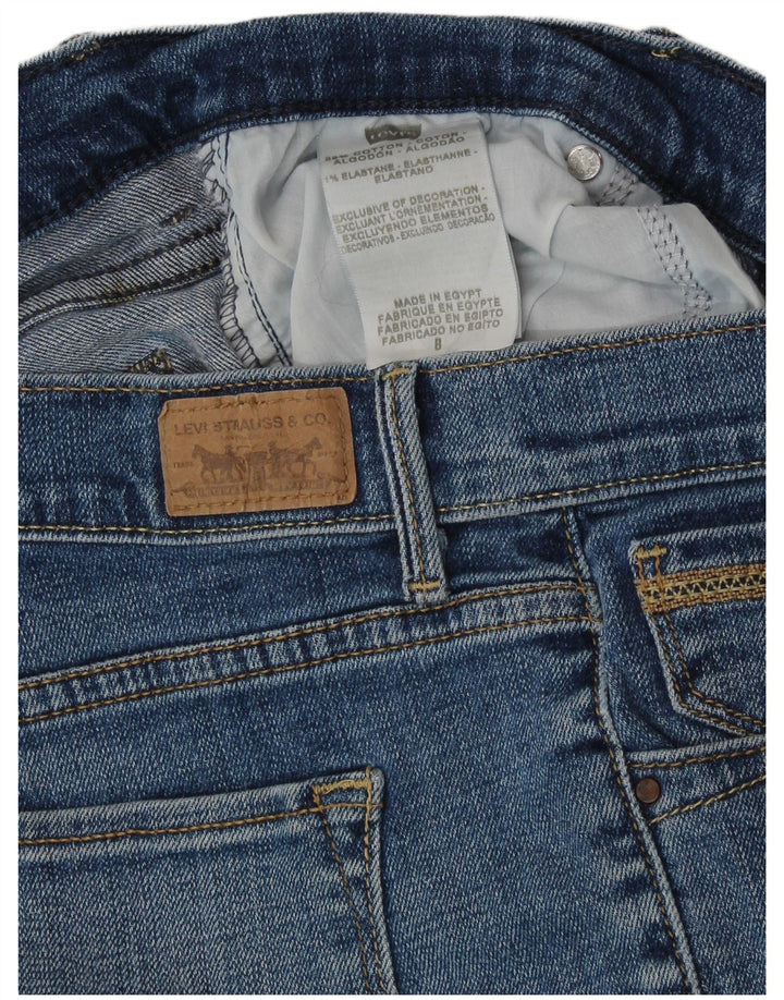 LEVI'S Womens Capri Trousers US 8 Medium W30 L19 Blue Cotton