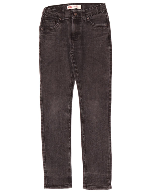 Levi's Boys 510 Skinny Jeans 13-14 ετών W26 L29 Μαύρο βαμβακερό
