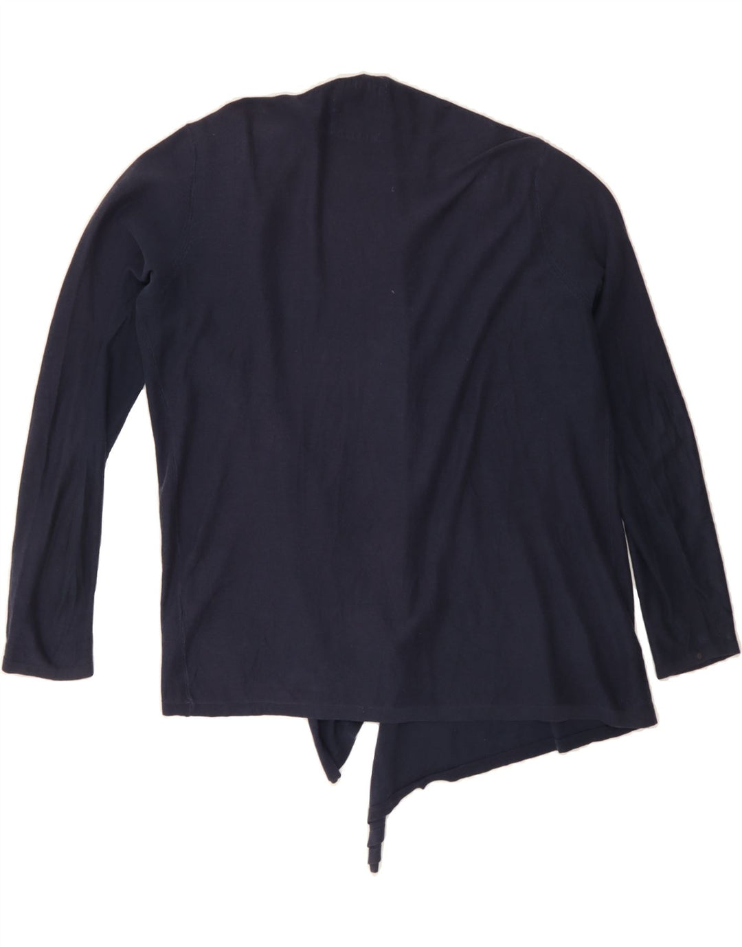 FAT FACE Womens Asymmetric Cardigan Sweater UK 14 Medium Navy Blue Vintage Fat Face and Second-Hand Fat Face from Messina Hembry 