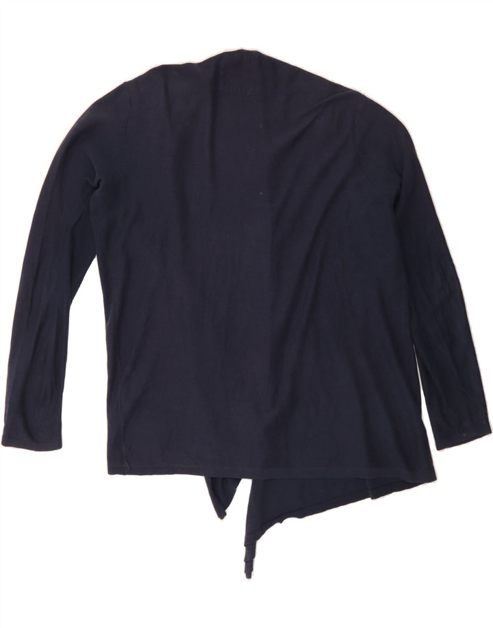 FAT FACE Womens Asymmetric Cardigan Sweater UK 14 Medium Navy Blue Vintage Fat Face and Second-Hand Fat Face from Messina Hembry 