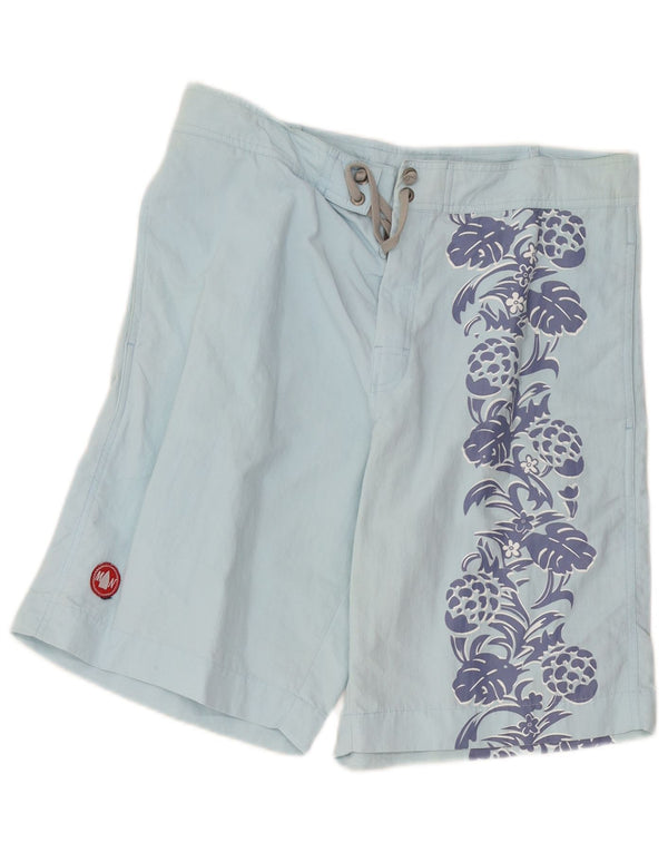Murphy & Nye Herren-Badeshorts mit Grafik, XL, blaues Blumenmuster, Polyamid