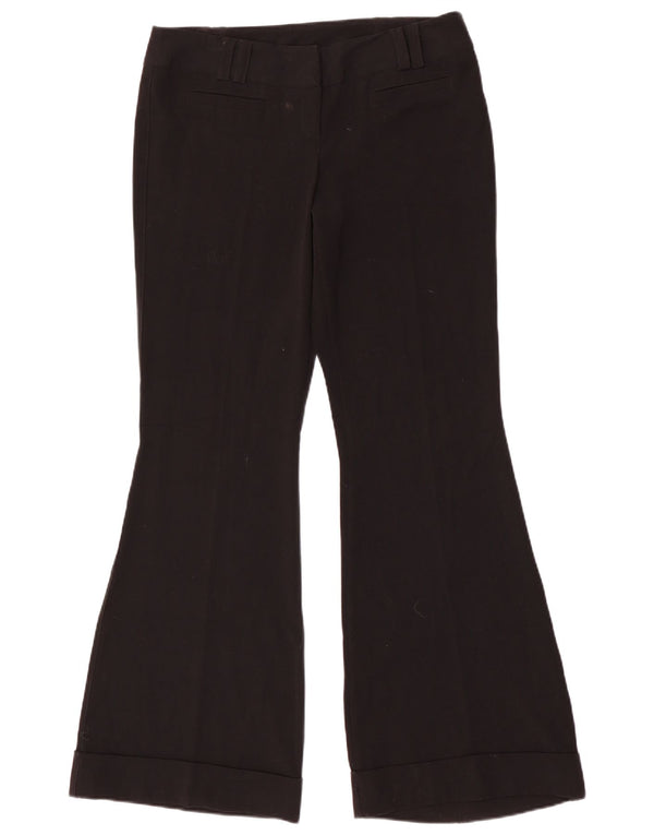 Topshop Dame Flare Casual Bukser UK 12 Medium W32 L33 Sort Polyester