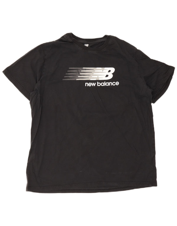 T-shirt grafica da uomo New Balance Top 2XL cotone nero
