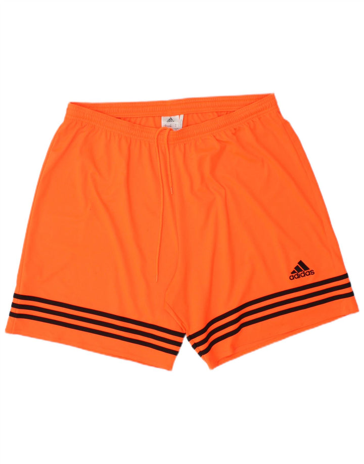 Adidas Mens Climalite Sport Shorts XL  Orange Polyester