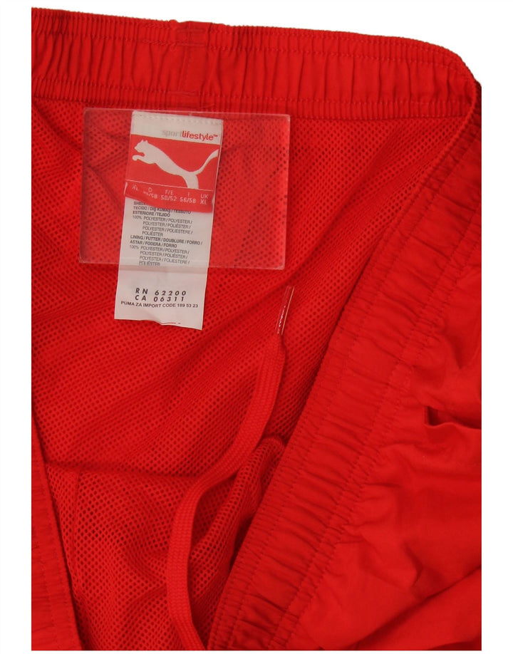 Puma Herre grafiske sportsshorts XL rød polyester