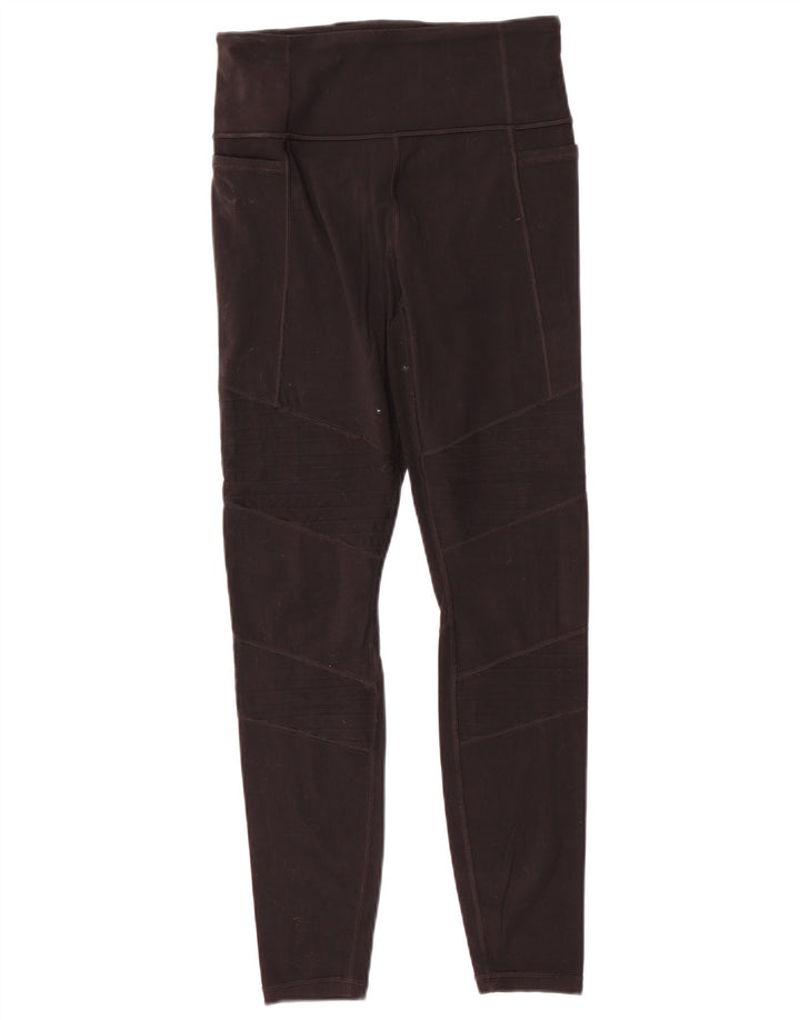 ATHLETA Leggings Femme UK 10 Petit Nylon Noir