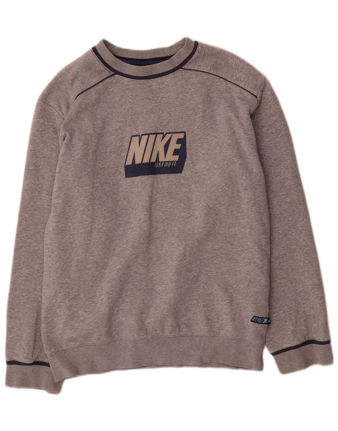 Nike Boys Graphic Sweatshirt Jumper 12-13 Years Large Grey Flecked