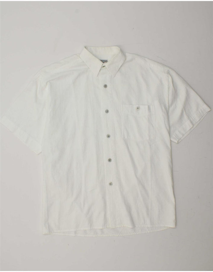 RUDNICK Mens Short Sleeve Shirt Size 40 Medium White