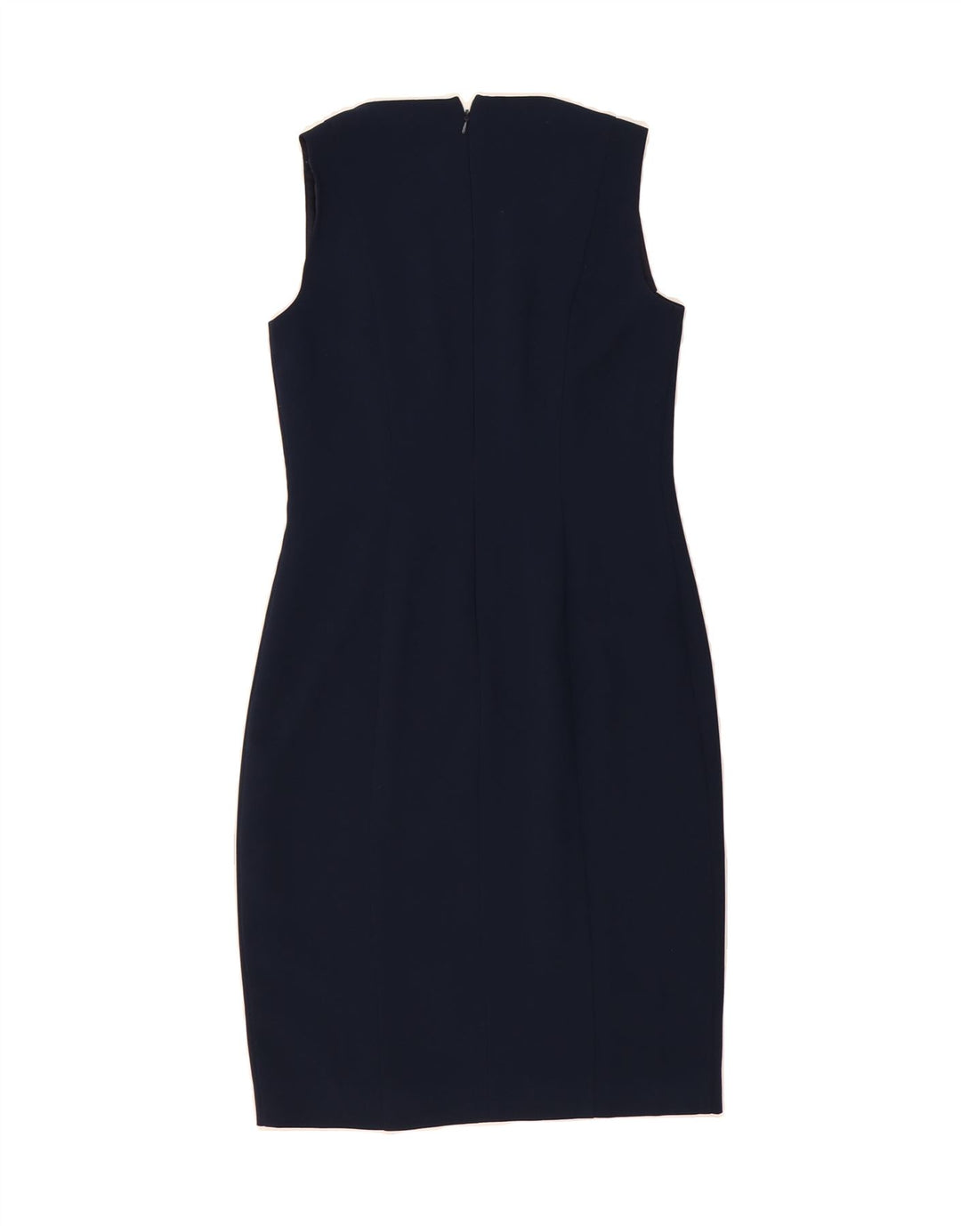 INTREND Womens Sleeveless Sheath Dress UK 12 Medium  Navy Blue Polyester Vintage Intrend and Second-Hand Intrend from Messina Hembry 