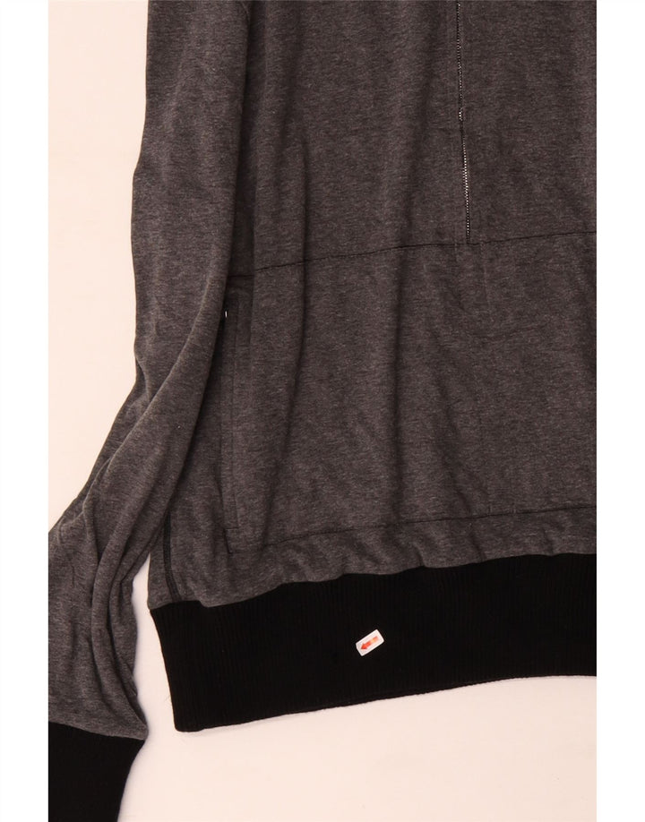 FRANCO ZICHE Sweatshirt med lynlås til mænd, stor grå farveblok