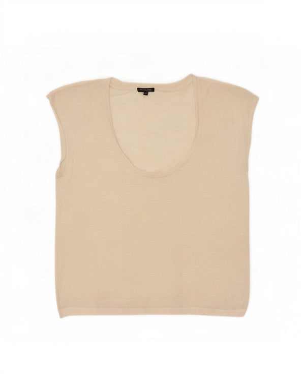 Massimo Dutti Top Sin Mangas Para Mujer UK 44 Medium Off White