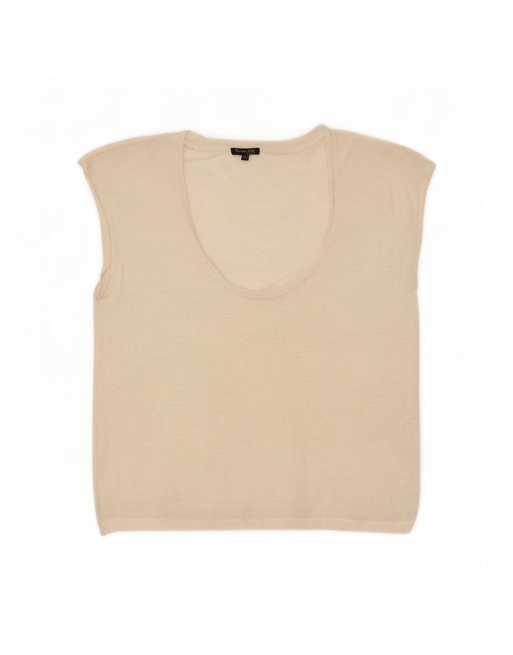 Massimo Dutti Damen Weste Top UK 14 Medium Off White