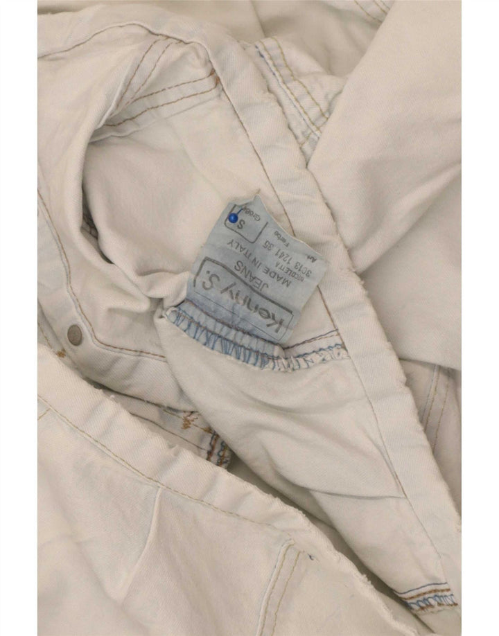 Kenny S Womens Crop Oversized denimjakke UK 10 Small White Bomuld