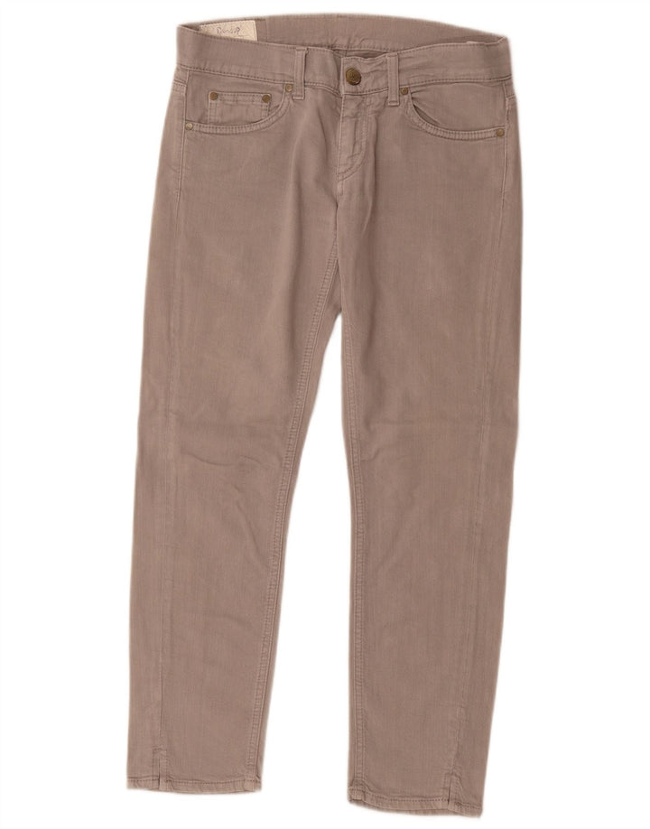 Dondup Dame Crop Slim Jeans W27 L26 Grå Bomuld