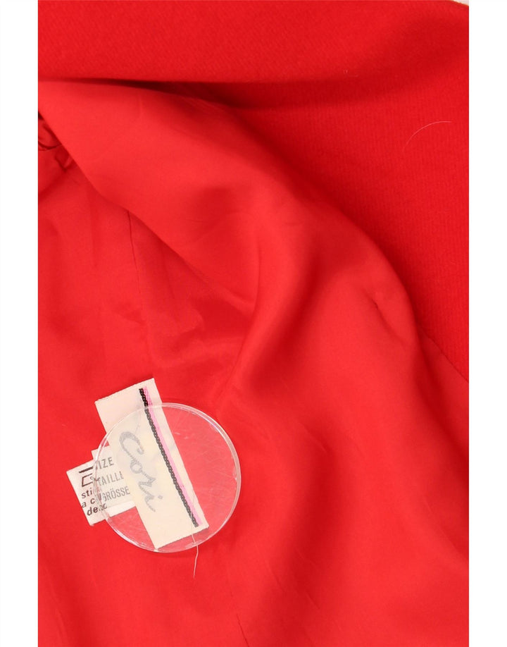 Vintage Womens Double Breasted Blazer Jacket UK 12 Medium Red