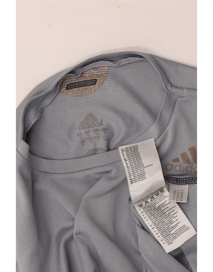 Adidas Mens Climacool felső, hosszú ujjú, közepes szürke poliészter