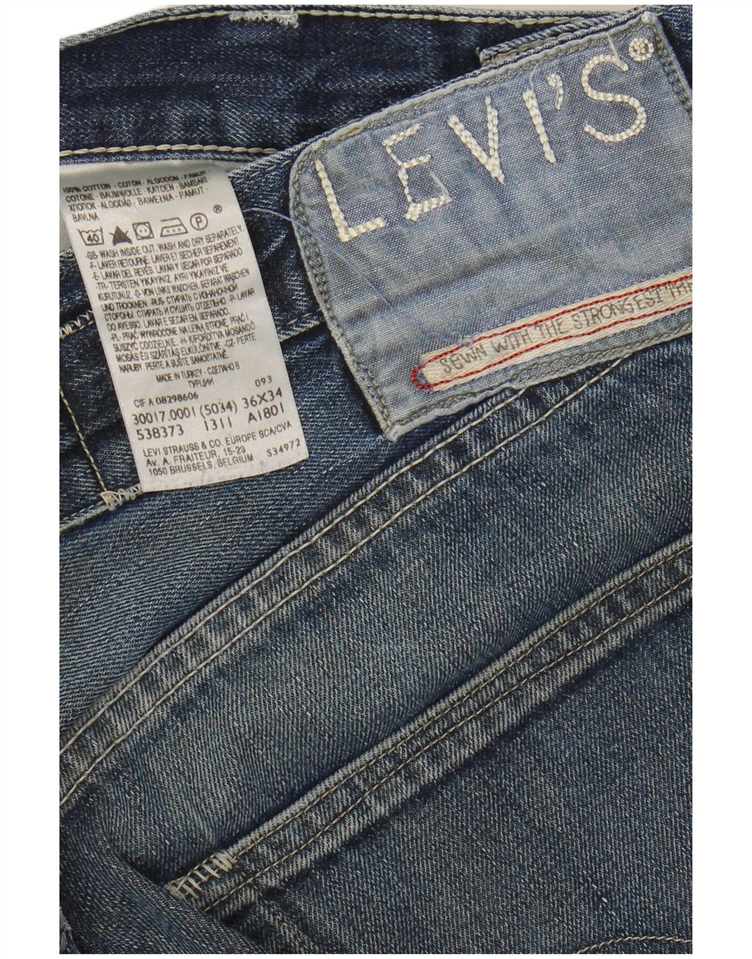 LEVI'S Mens Denim Shorts W36 Large Blue Cotton