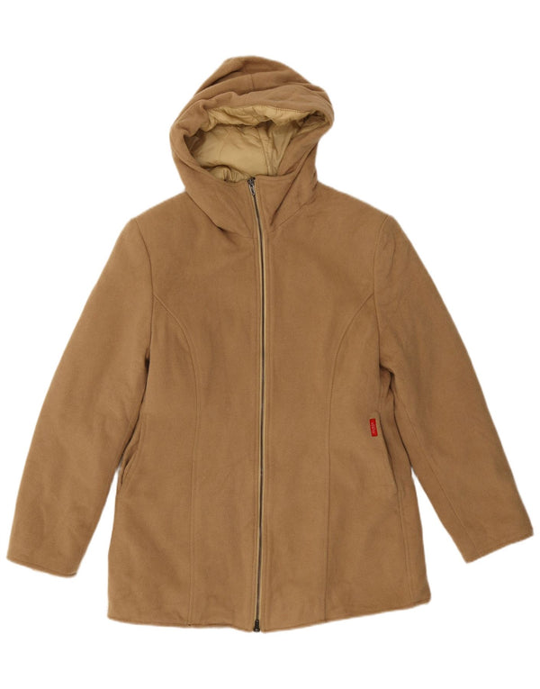 Guess Γυναικείο μπουφάν Parka με κουκούλα UK 14 Μεγάλο μπεζ νάιλον