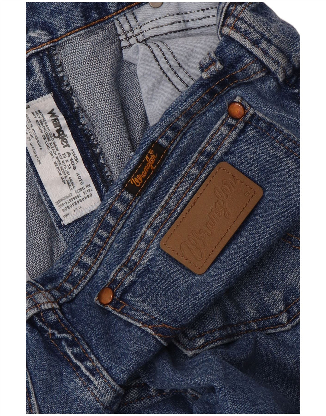 Wrangler Womens Straight Jeans W29 L36 Blue Cotton