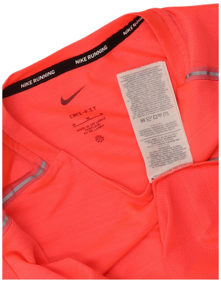 Męski T-shirt Nike Dri Fit Top, średni różowy poliester