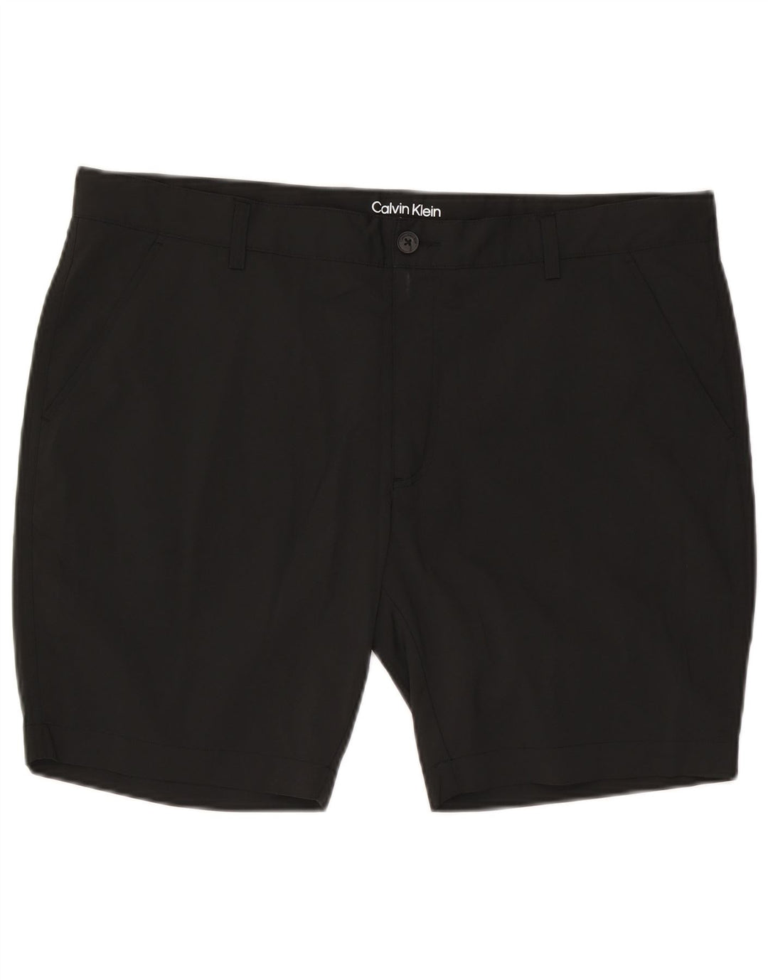 Calvin Klein Mens Chino Shorts W40 XL  Black Polyester