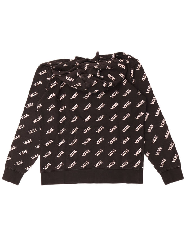 Vans Mens Graphic Hoodie Jumper Medium Black Cotton