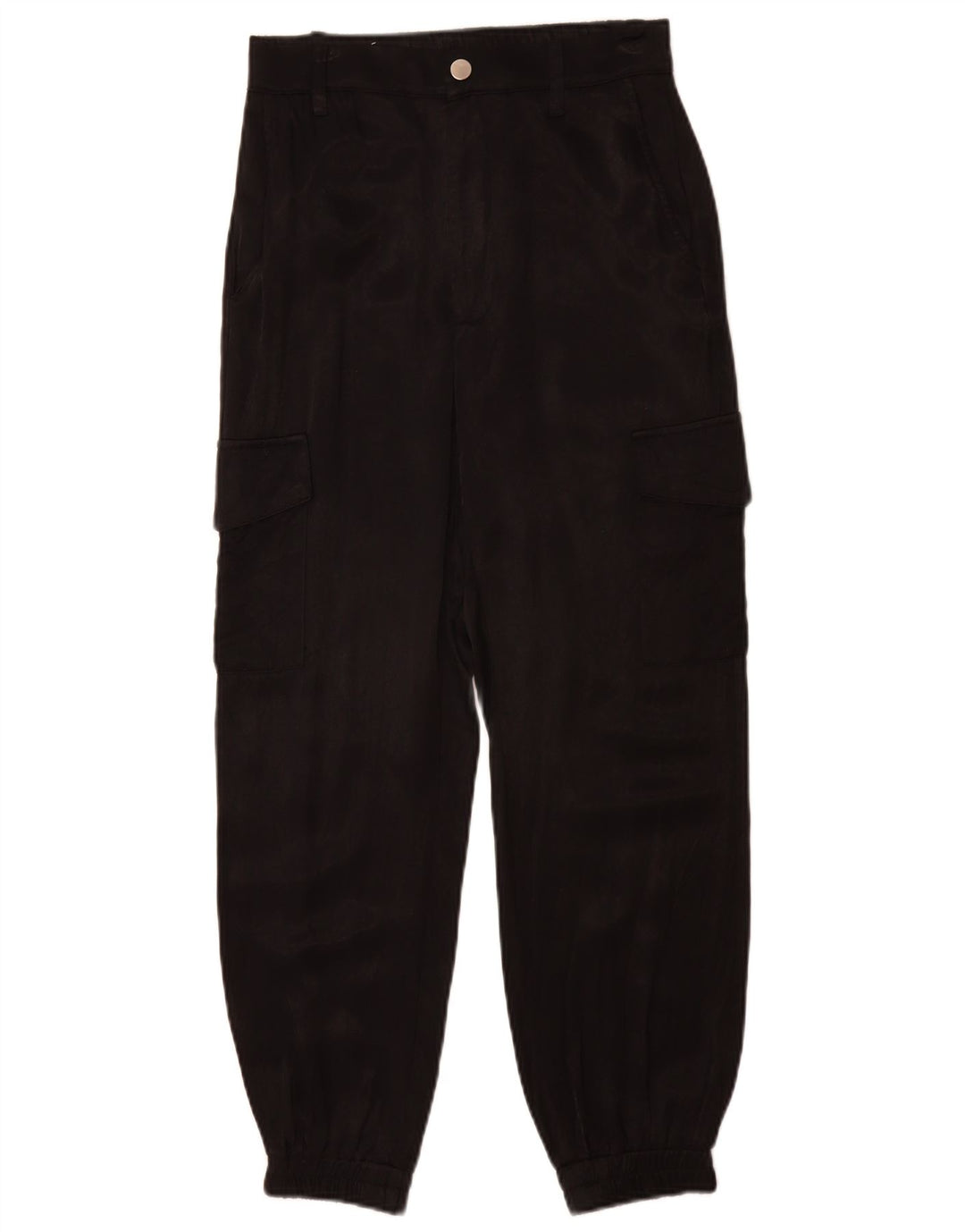 Zara Womens Joggers Cargo Trousers Small W26 L28 Black