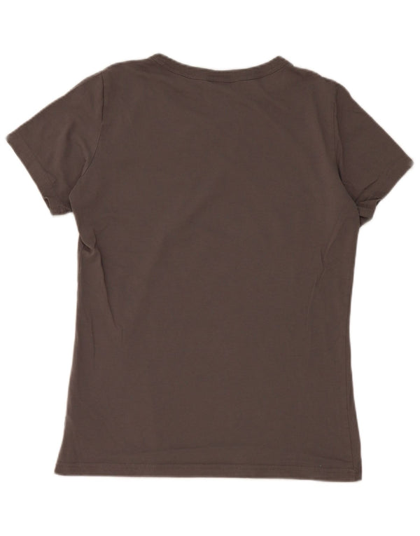 G-Star Dame Grafisk T-Shirt Top UK 12 Medium Grå Bomuld