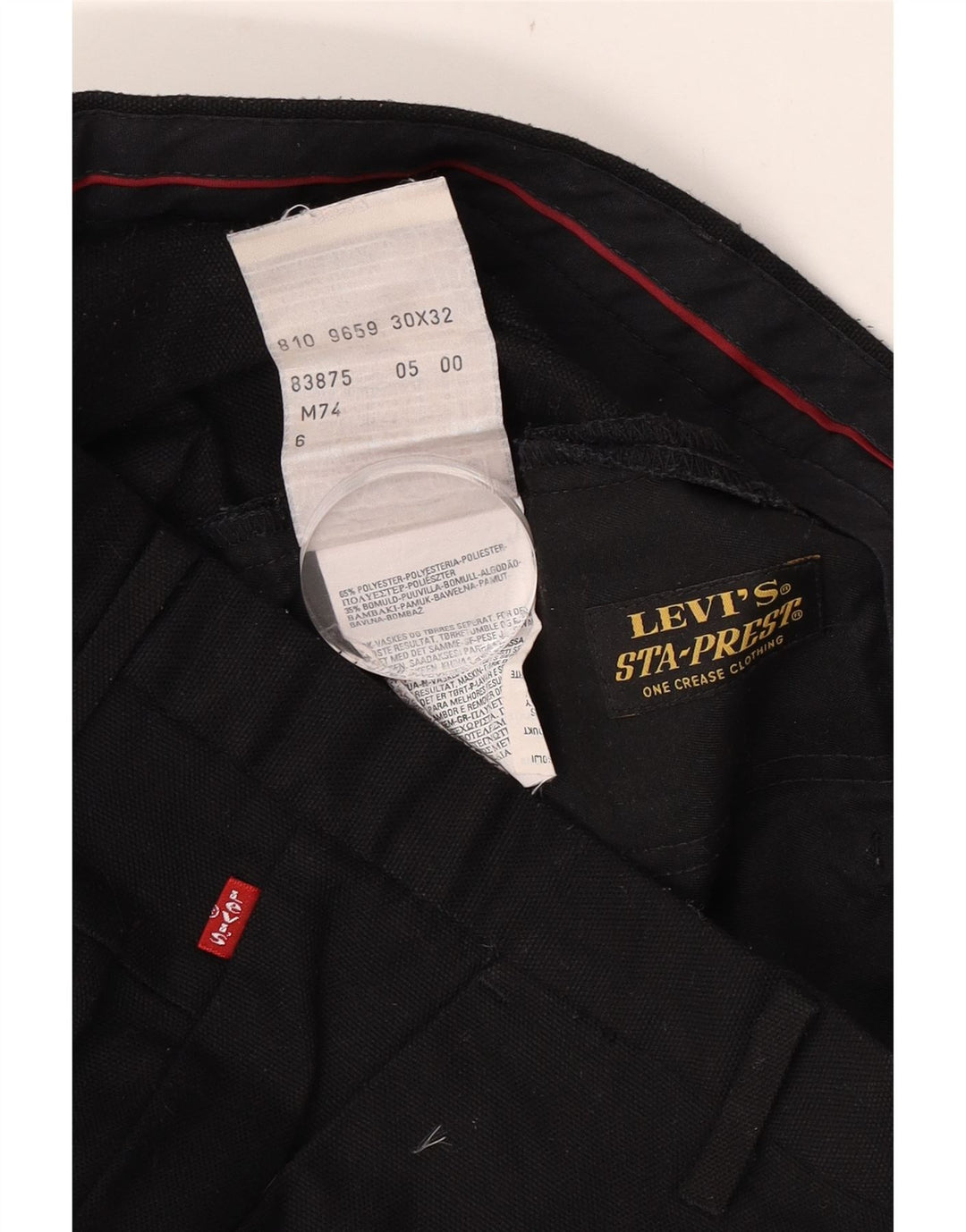 Levi's Straight Chino-bukser til mænd W30 L28 Sort polyester