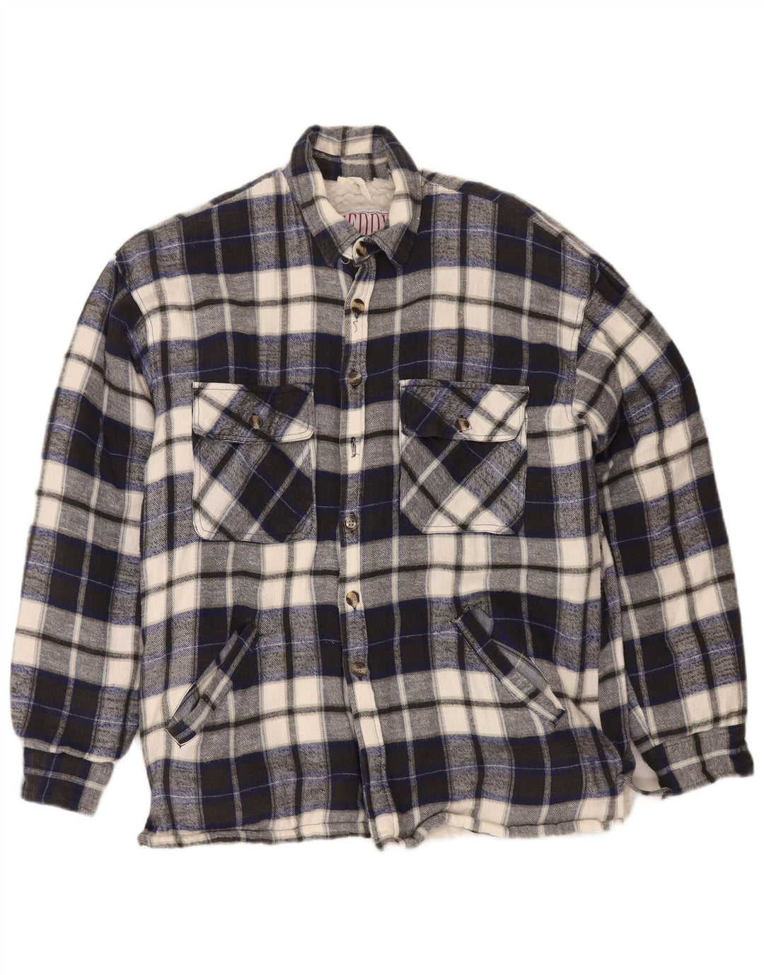 Cămașă Vintage pentru bărbați Lumberjack Flannel Medium Bleumarin Check
