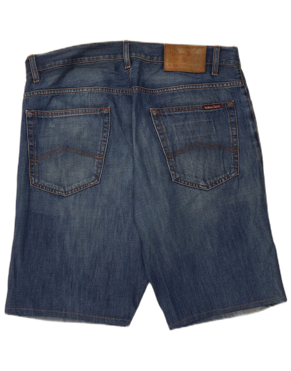 Marlboro Classics Mens Denim Shorts W36 Large Blue Cotton