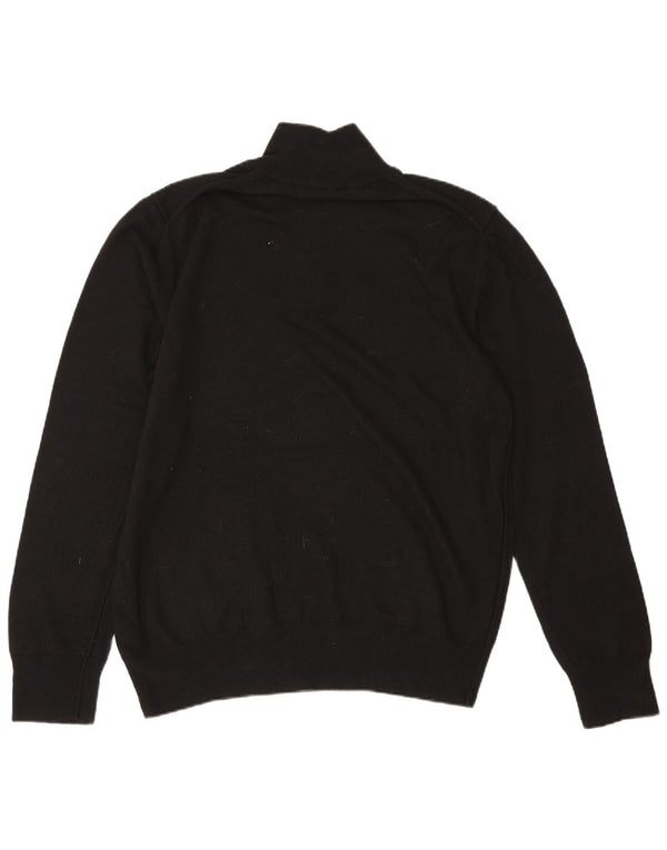 All Saints Herre Zip Neck Jumper Sweater 2XL Sort Uld