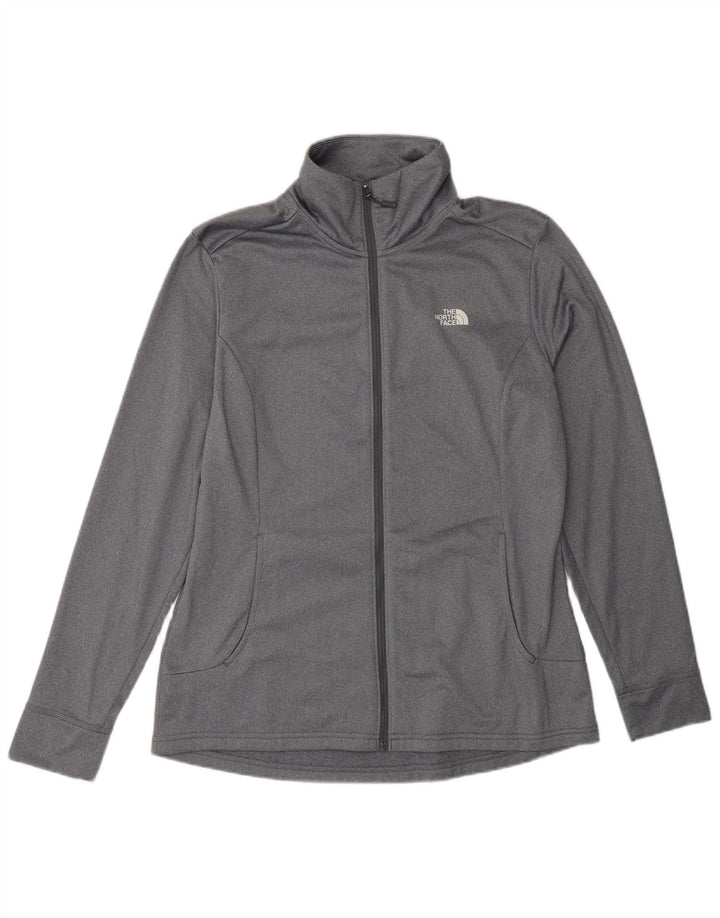 The North Face Womens Tracksuit Top Jacket UK 16 Large Grey Polyester