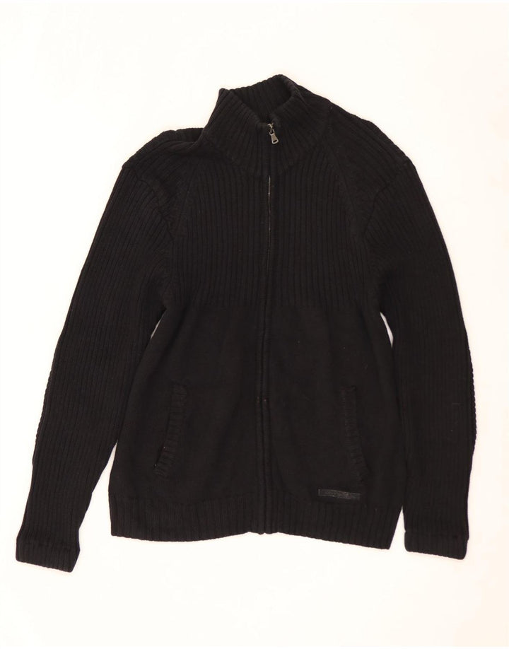 Calvin Klein Jeans Mens Cardigan Sweater Medium Black Cotton