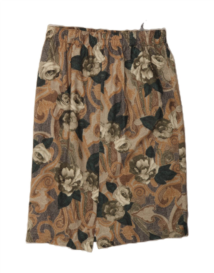 VINTAGE Womens Straight Skirt W30 Medium  Brown Floral Vintage Vintage and Second-Hand Vintage from Messina Hembry 