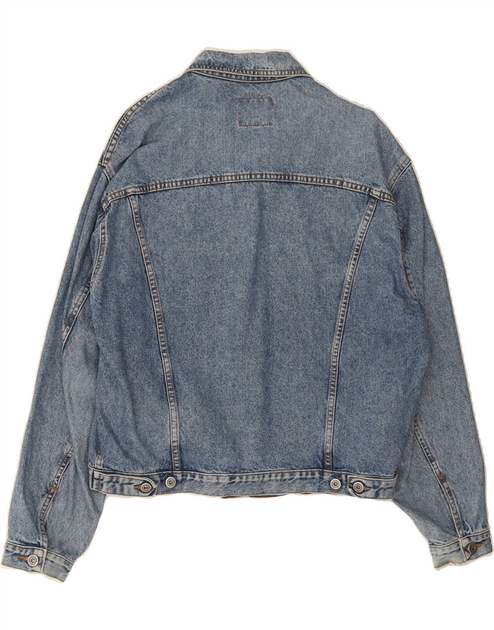 BENETTON Mens Denim Jacket IT 48 Medium Blue Cotton Vintage Benetton and Second-Hand Benetton from Messina Hembry 
