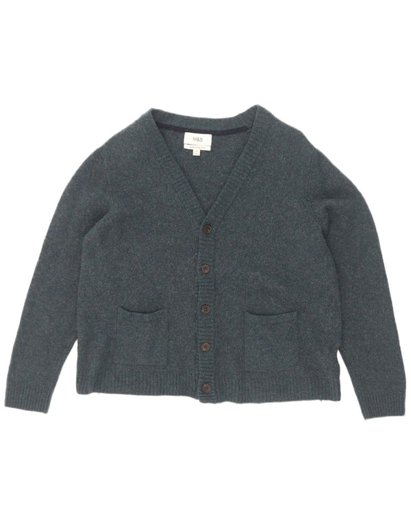 Marks & Spencer muški kardigan pulover 2XL plave vune