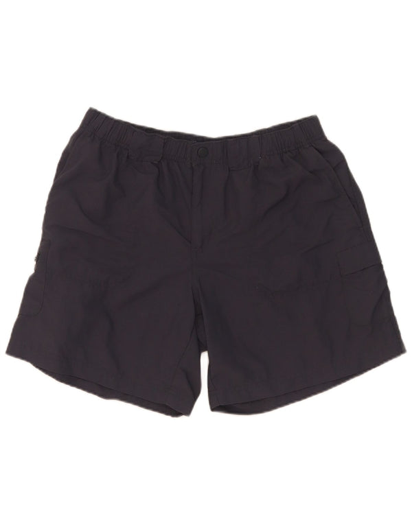 Columbia Mens Cargo Shorts Pequeno W29 Cinza Nylon