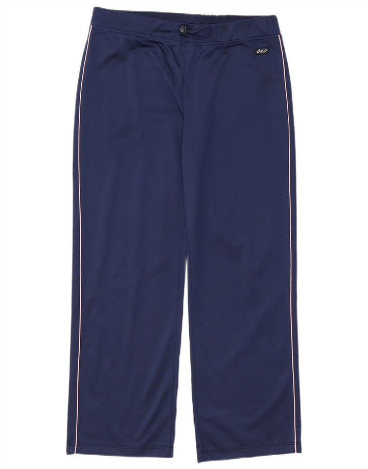 ASICS Pantalon de survêtement pour femme UK 16 Large Bleu Marine Polyester