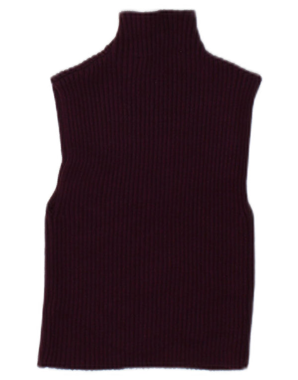 Zara Damen Crop Vest Top UK 10 Small Burgund Viskose