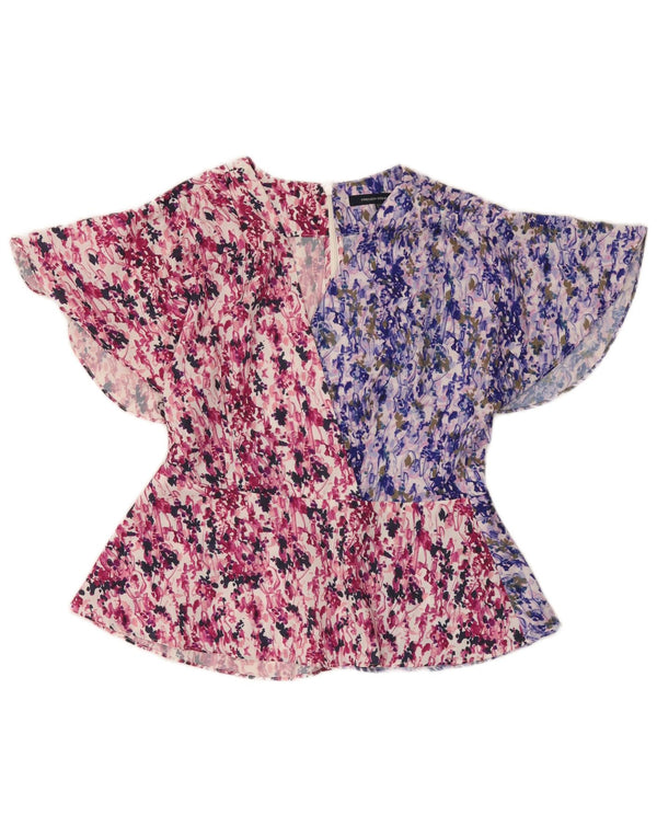 French Connection Womens Blouse Top UK 12 Medium Multicoloured